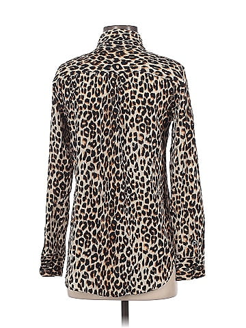 Equipment Long Sleeve Silk Top (view 2)