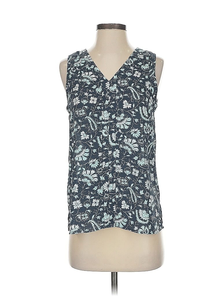 Pre-owned Ann Taylor Loft Outlet Sleeveless Blouse In Blue