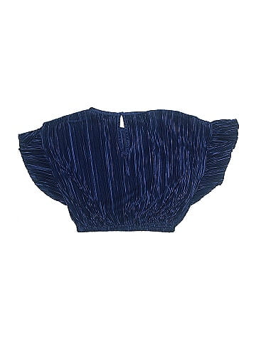 Aqua Short Sleeve Blouse (view 2)