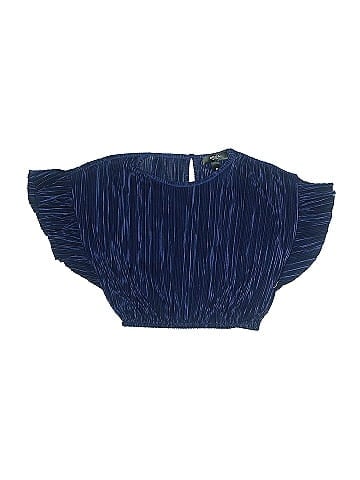 Aqua Short Sleeve Blouse (view 1)