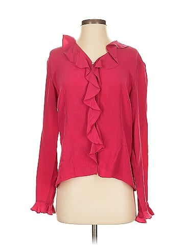August Silk Long Sleeve Silk Top (view 1)