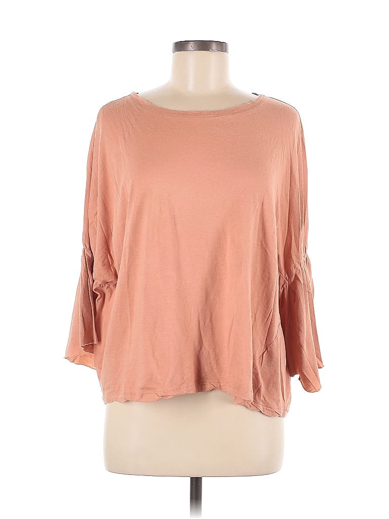 Click to view more detailed imagery on our partner's website Pre-owned Philosophy Republic Clothing 3/4 Sleeve Top Pink Boatneck Tops