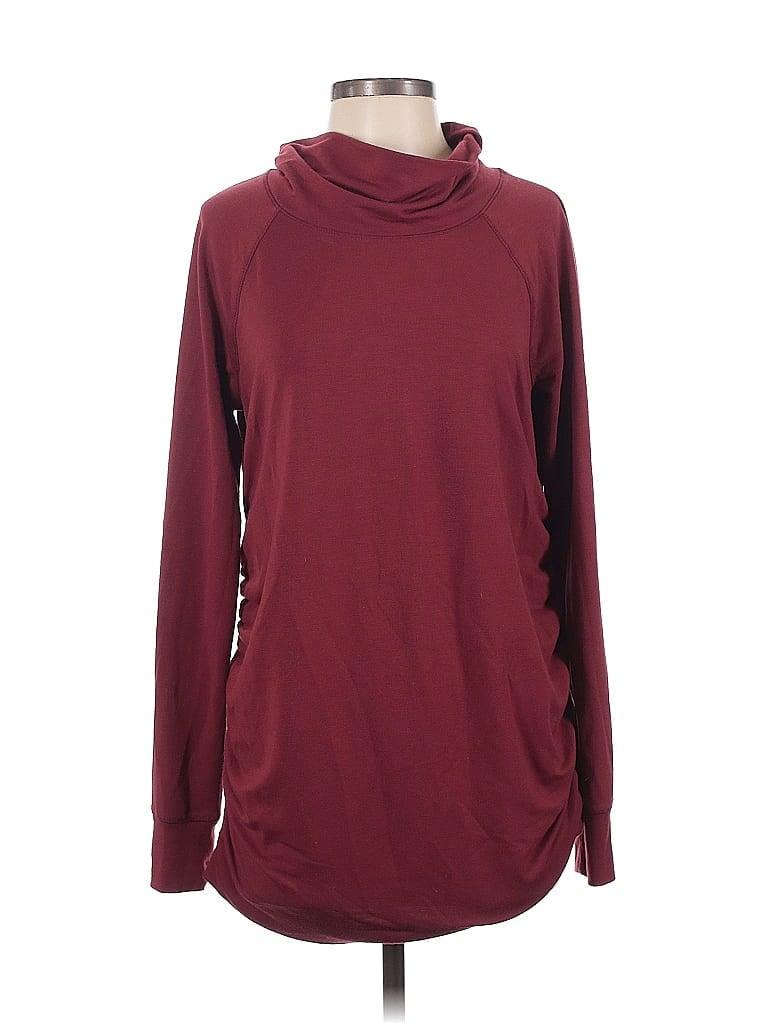 Pre-owned Isabel Turtleneck Sweater In Burgundy