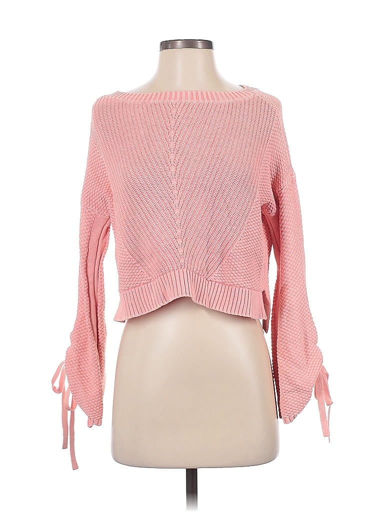 Pre-owned Hollister Pullover Sweater In Pink