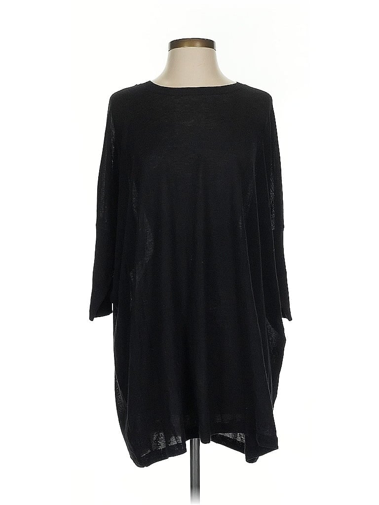 Pre-owned H&m 3/4 Sleeve T-shirt In Black