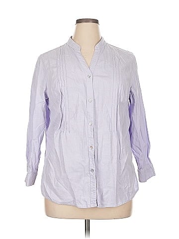 White Stag 3/4 Sleeve Button-Down Shirt (view 1)