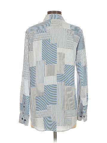 Equipment Long Sleeve Silk Top (view 2)