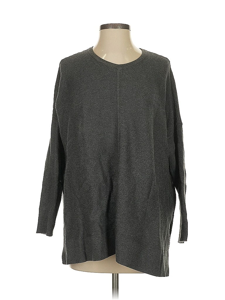 Pre-owned Dkny Pullover Sweater In Gray