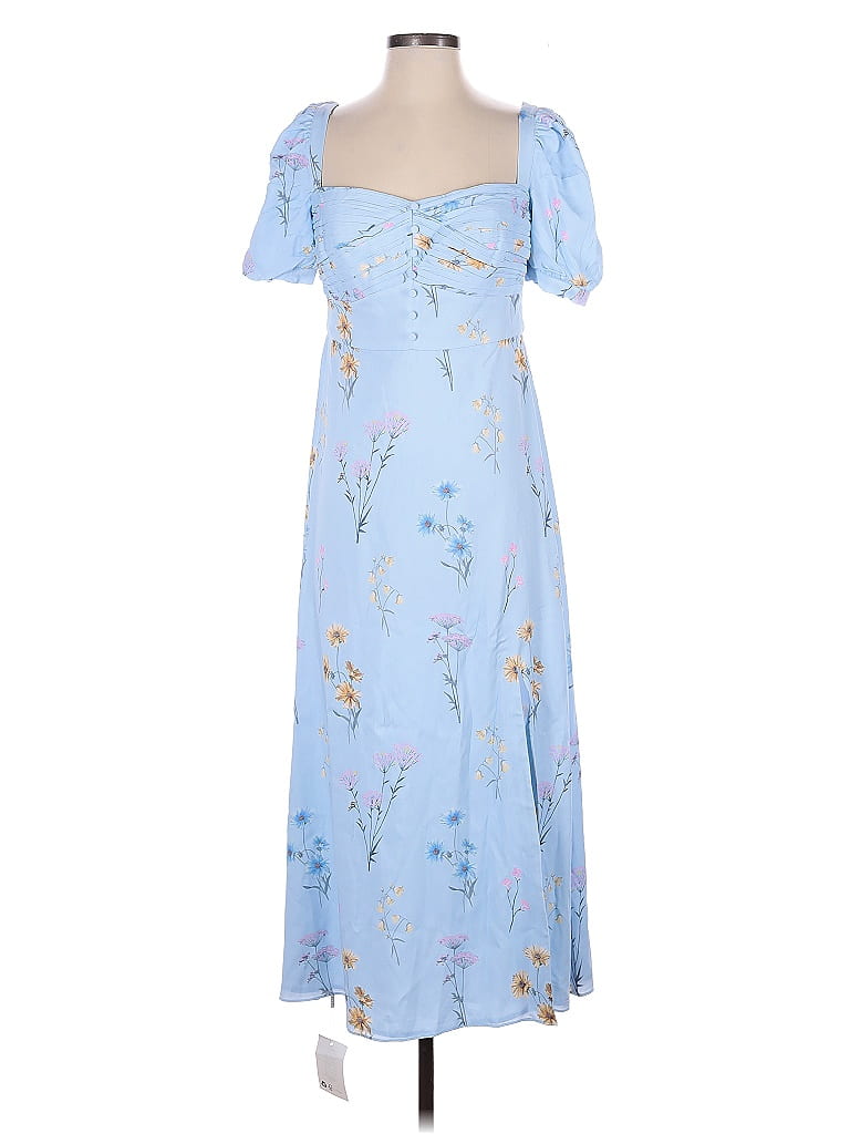 Self-Portrait Blue Cotton Casual Dress