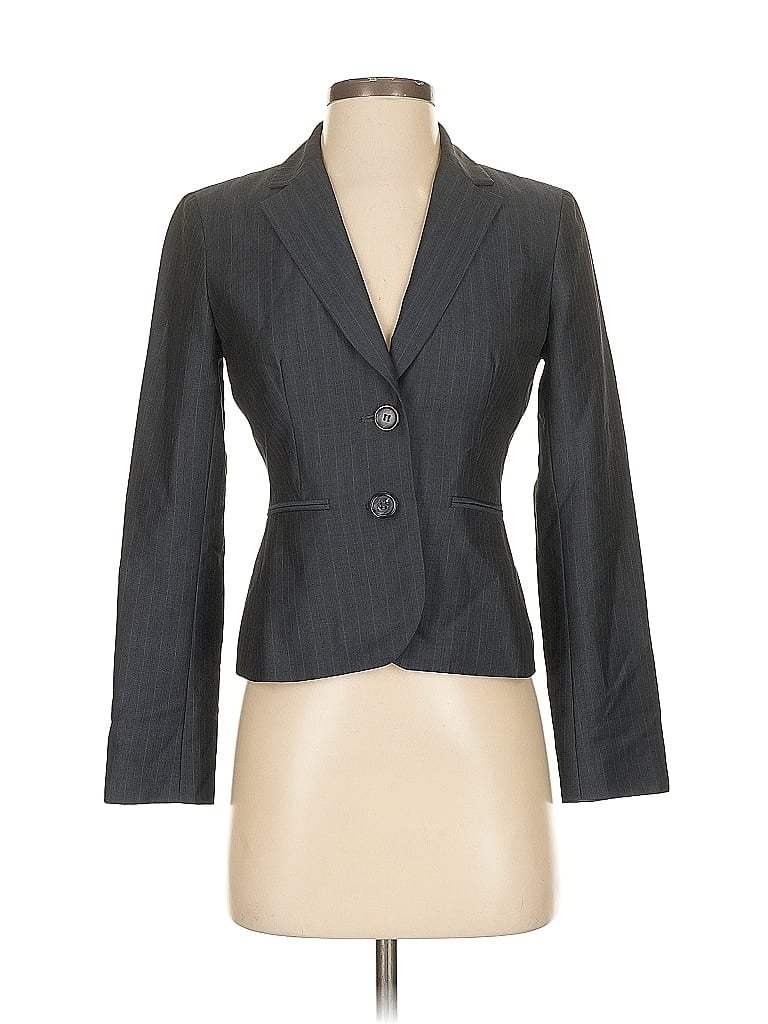 Pre-owned Ann Taylor Loft Blazer Jacket In Gray