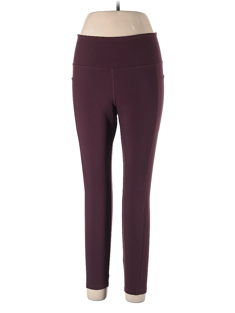 Pre-owned Danskin Active Pants In Burgundy