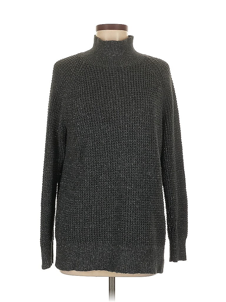 Pre-owned Ann Taylor Loft Outlet Turtleneck Sweater In Gray