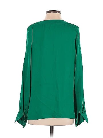 Elie Tahari Long Sleeve Silk Top (view 2)