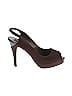 Glint Burgundy Brown Heels Size 9 1/2 - photo 1