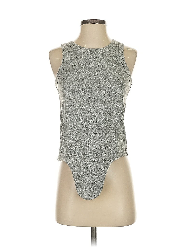 Pre-owned Madewell Tank Top Gray Halter Neckline Tops