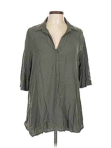 Ekouaer 3/4 Sleeve Button-Down Shirt (view 1)