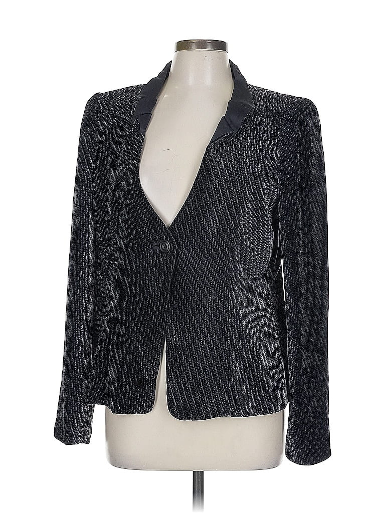 Giorgio Armani Chevron-herringbone Gray Blazer Size EU (IT) 46 / US 10 - photo 1