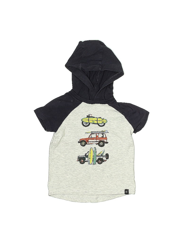 Pre-owned Deux Par Deux Kids' Pullover Hoodie In Gray