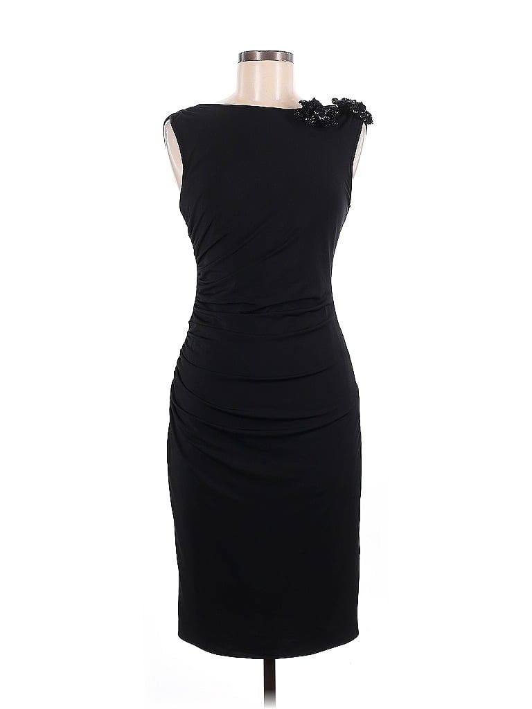 Lavender Label by Vera Wang Solid Black Cocktail Dress Size 6 - photo 1
