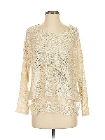 Woven Heart Pullover Sweater (view 1)