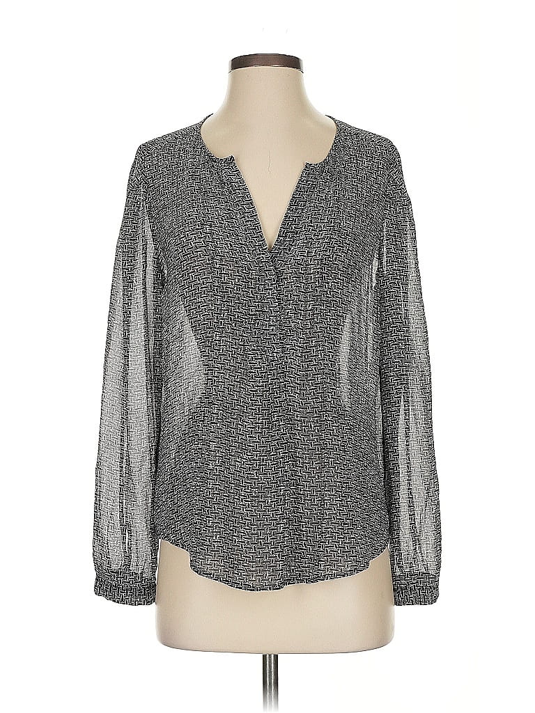 Pre-owned Joie Long Sleeve Blouse In Gray