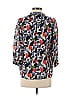 Corey Lynn Calter 100% Silk Gray Blue 3/4 Sleeve Silk Top Size 4 - photo 2