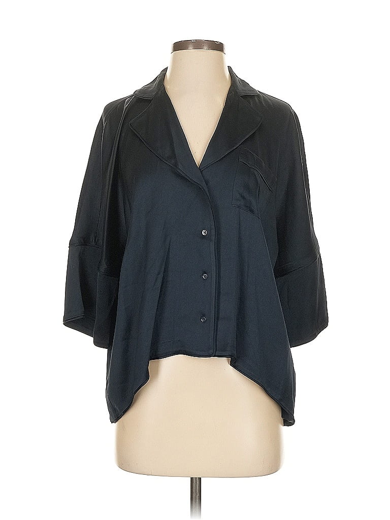Click to view more detailed imagery on our partner's website Pre-owned Joie 3/4 Sleeve Button Down Shirt In Black