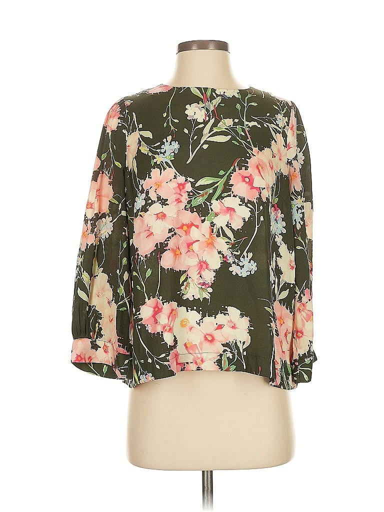 Pre-owned Essentiel Antwerp 3/4 Sleeve Blouse In Green