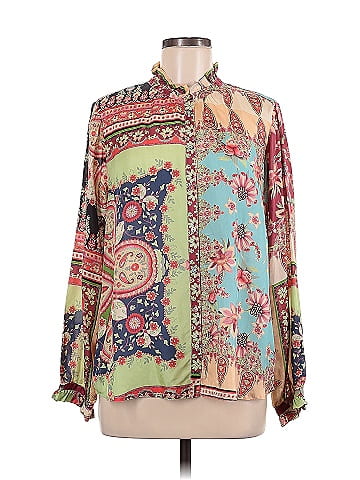 Johnny Was Long Sleeve Silk Top (view 1)