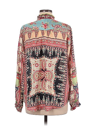 Johnny Was Long Sleeve Silk Top (view 2)