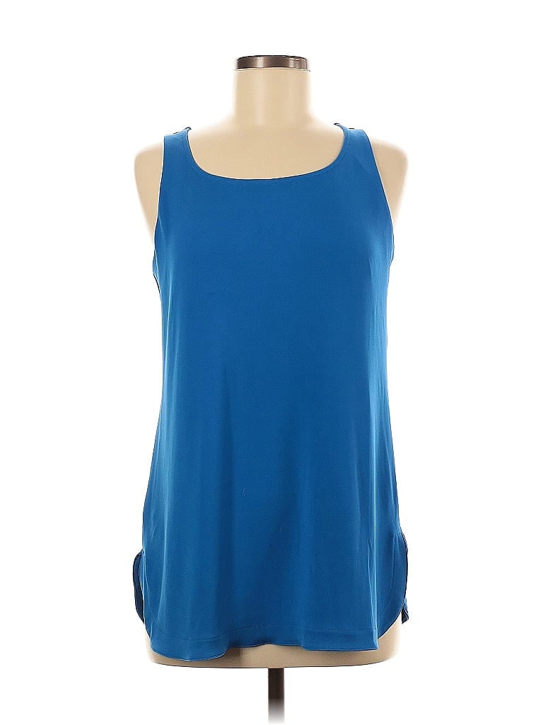 Pre-owned Ann Taylor Sleeveless Blouse In Blue