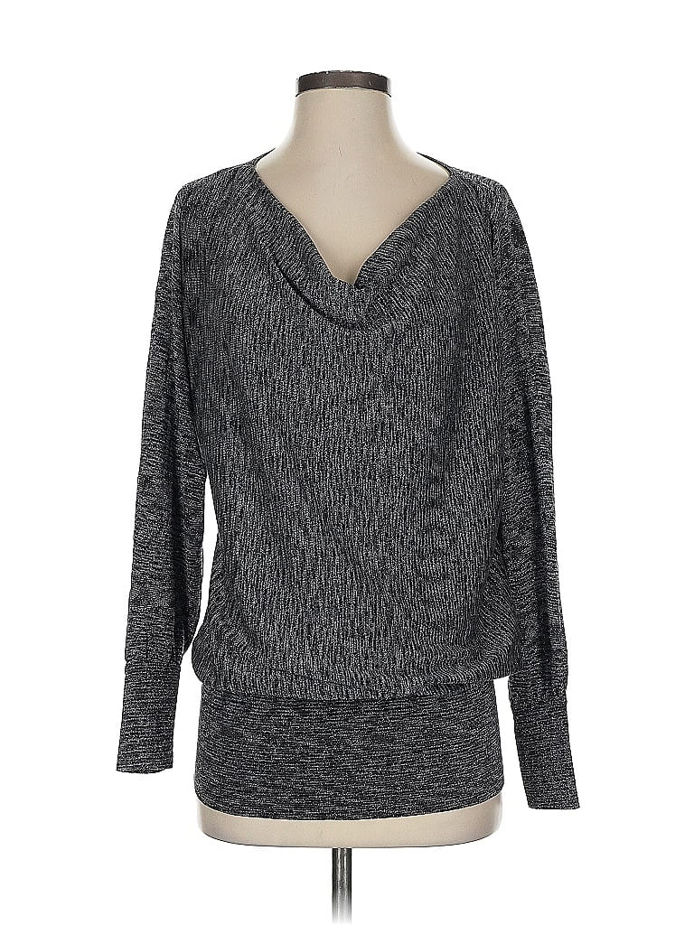 Click to view more detailed imagery on our partner's website Pre-owned Inc International Concepts Long Sleeve Top Gray Cowl Neck Tops