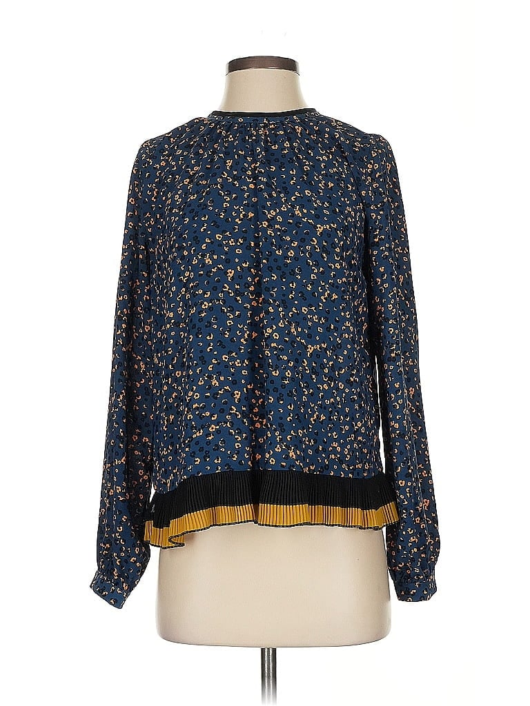 Click to view more detailed imagery on our partner's website Pre-owned Current Air Long Sleeve Blouse In Blue