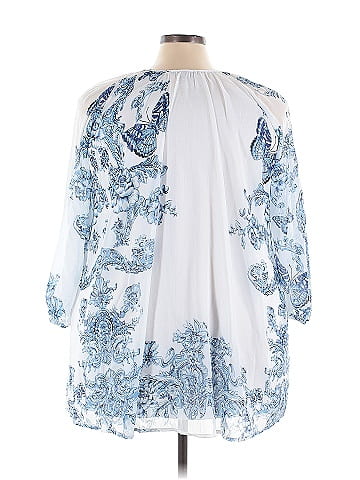 Roaman's 3/4 Sleeve Blouse (view 2)