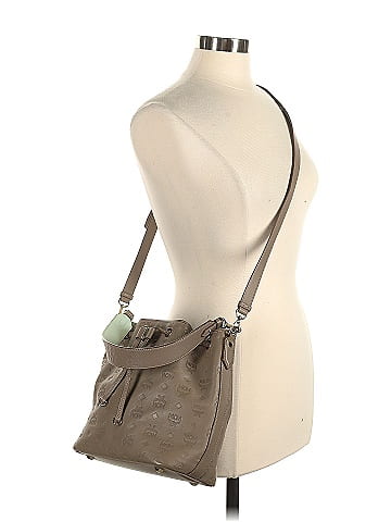 MCM Leather Monogram Dessau Drawstring Bucket Bag (view 2)