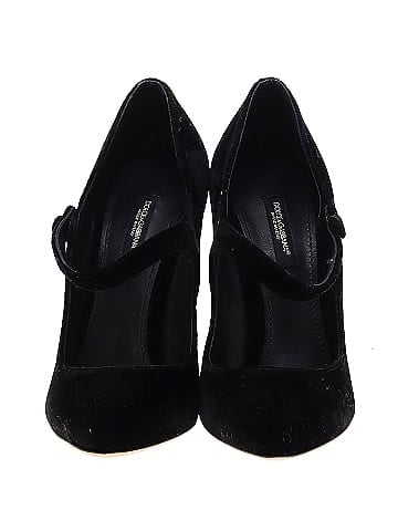 Dolce & Gabbana Velvet Mary Jane Pumps (view 2)