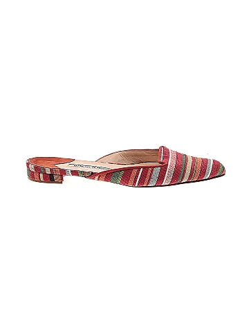 Manolo Blahnik Pointed Toe Flat Mules (view 1)