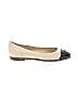 Chanel 100% Leather Ivory Patent Toe Cap Ballet Flats Size EU 39 - photo 1