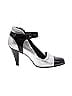 Chanel 100% Leather Color Block Gray Silver Leather Mary Jane Heels Size EU 38 1/2 - photo 1