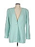 Mystree 100% Cotton Teal Ivory Blazer Size M - photo 1