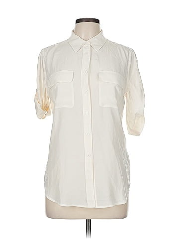 Equipment Short Sleeve Silk Top (view 1)