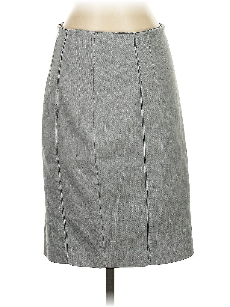 Pre-owned White House Black Market Formal Skirt In Gray