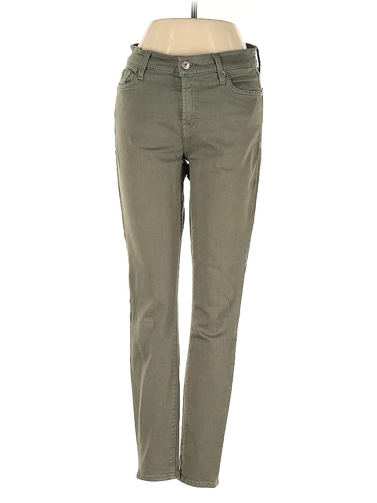 Pre-owned 7 For All Mankind Jeans In Green