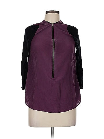 Trouve 3/4 Sleeve Silk Top (view 1)
