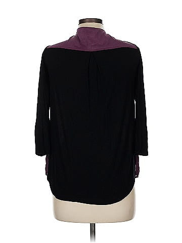 Trouve 3/4 Sleeve Silk Top (view 2)