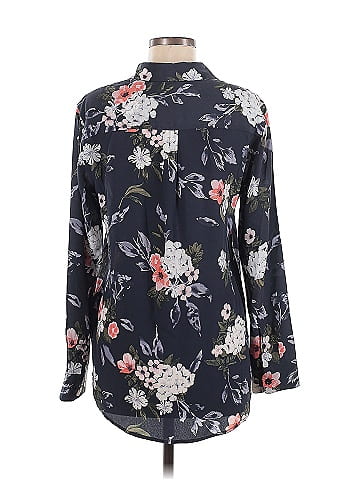 Equipment Long Sleeve Silk Top (view 2)