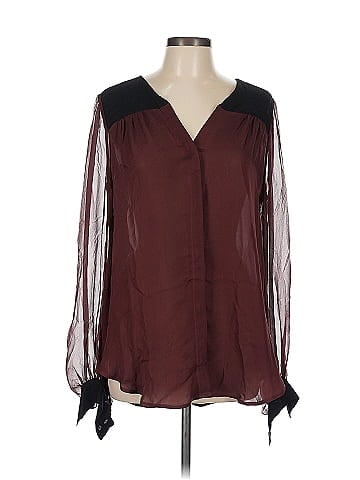Haute Hippie Long Sleeve Silk Top (view 1)
