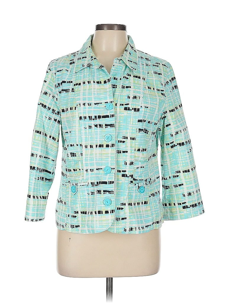 Pre-owned Christopher & Banks Blazer Jacket In Blue