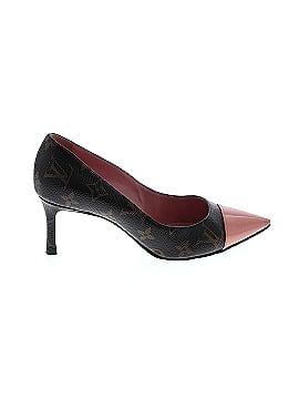 Louis Vuitton Burgundy Brown Monogram Heels Size EU 35 1/2