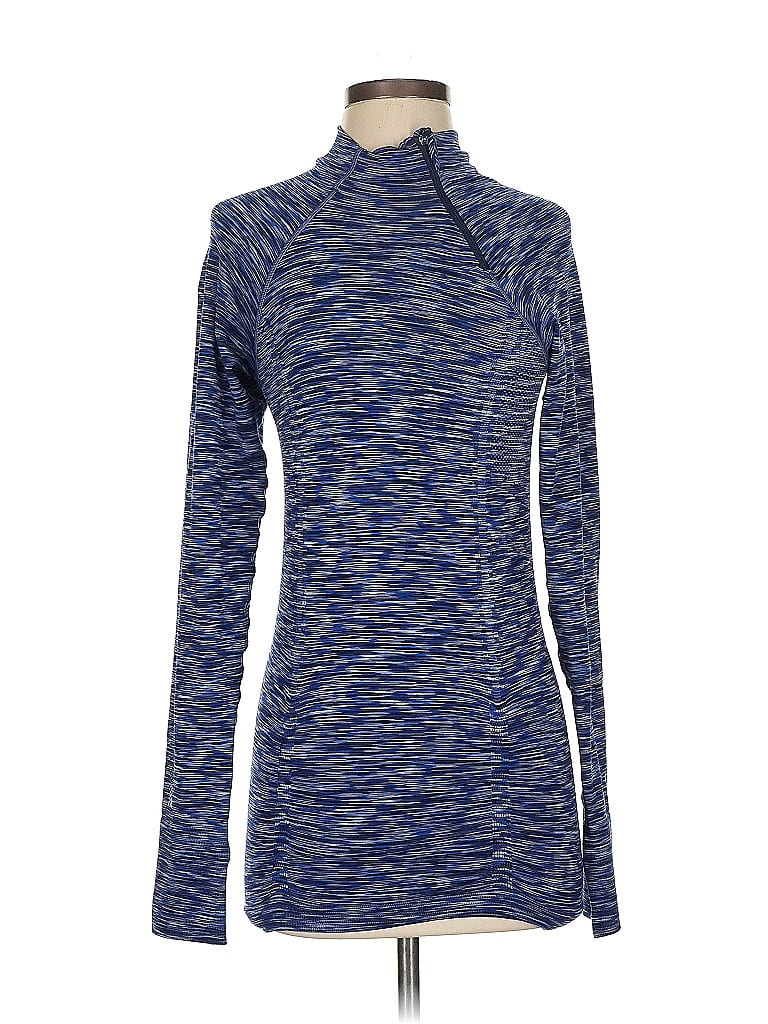 Pre-owned Athleta Fleece Jacket In Blue